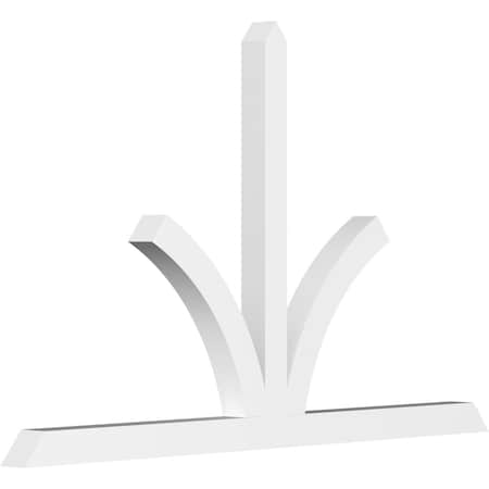 Ekena Millwork Richland Architectural Grade PVC Gable Bracket, 84"W x 52 1/2"H x 4"D x 4"F, 15/12 Pitch GBP084X53X0404RIC00